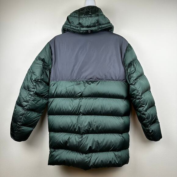 Lands' End Men's Down Wide Channel Parka Puffer Jacket Coat Green Small - Picture 8 of 16